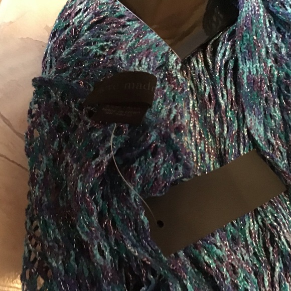 STEVE MADDEN INFINITY SCARF METALLIC FISHNET - Picture 2 of 3